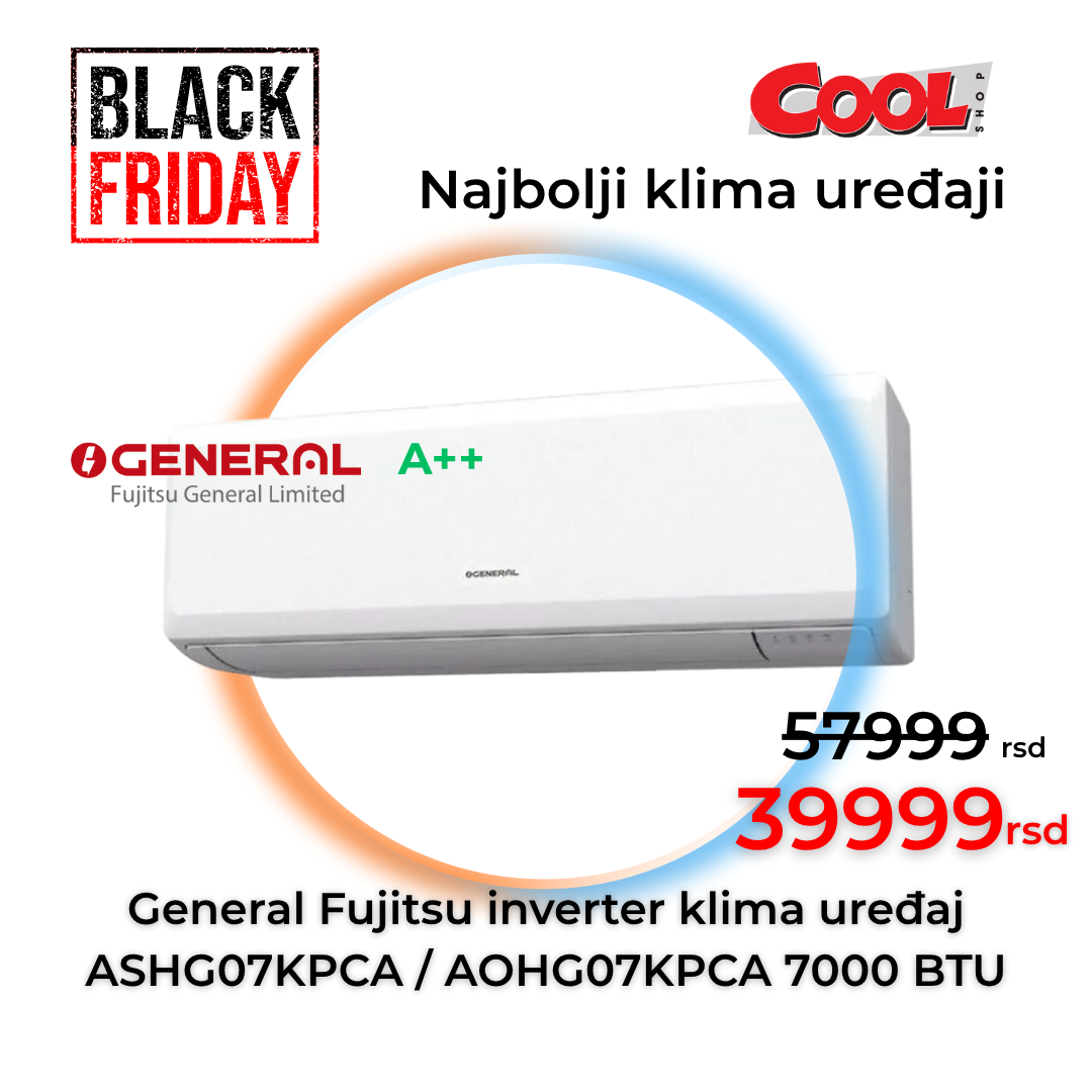General Fujitsu inverter klima uređaj ASHG07KPCA / AOHG07KPCA - Cool Shop